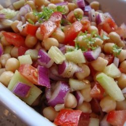 Cucumber Chickpea Salad