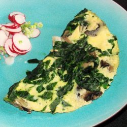 Nif's 1 Ww Pt. Light, Low Fat Mushroom Spinach Omelette (Omelet)