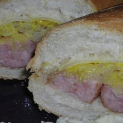 Polish Sausage Submarine Sandwich