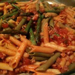 Penne With Asparagus, Ham, and Basil (Weight Watchers)