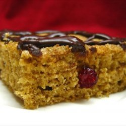 Chocolate-Glazed Cranberry Blondies