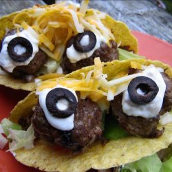 Spooky Eyeball Tacos (Johnny #5 Tacos)