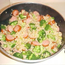 Broccoli and Sausage With Rice