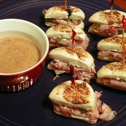 Ham-Filled Biscuits With Honey-Mustard Dipping Sauce