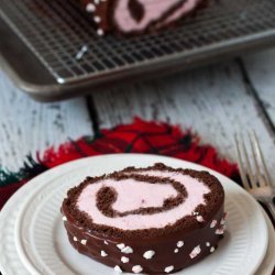 Ice Cream Chocolate Roll Cake