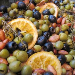 Slow-Roasted Spanish Olives With Oranges and Almonds