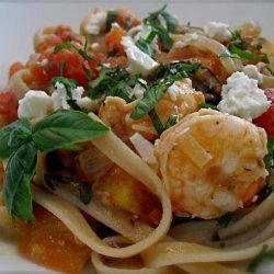 Greek Style Pasta With Shrimp and Feta