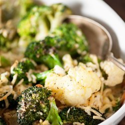 Cheesy Broccoli and Cauliflower