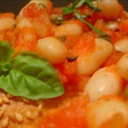 Fast and Low Fat Beans and Tomatoes for a Weeknight