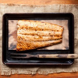 Salmon With Mustard-Maple Glaze