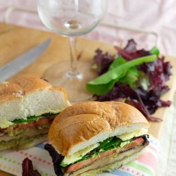 Mushroom-And-Roasted Pepper Sandwich