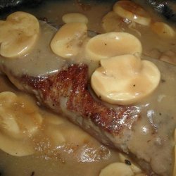 Steak in Rum and Mushroom Sauce for Two