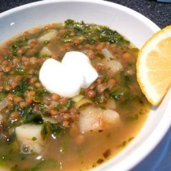 Spinach, Lemon and Lentil Soup