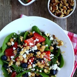 Spinach Walnut Salad W. Raspberry Walnut Vinaigrette