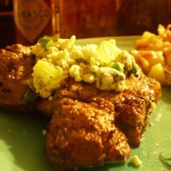 Marinated Steak With Blue Cheese