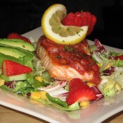 Salmon Steak With Strawberry Sauce