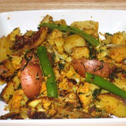 Indian Potatoes with Cauliflower - Aloo Gobi
