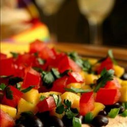 Sunny Caribbean Black Bean and Mango Dip