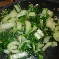 Wilted Garlic Bok Choy