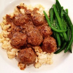 German Meatballs and Spaetzle