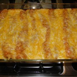 Cottage Cheese Cheddar Enchiladas With Taco Sauce