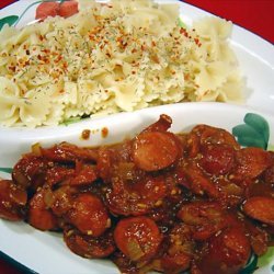 Rotini with Spicy Andouille Sauce