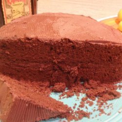 Sour Cream Fudge Layer Cake With Chocolate Rum Frosting