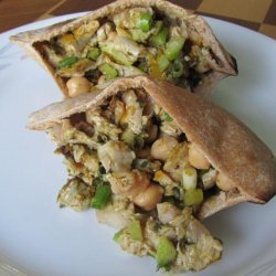 Greek Chickpea & Tuna Pitas