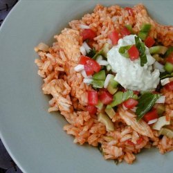 Latin Chicken Rice Pot W.salsa & Avocado Cream (Rachael Ray)