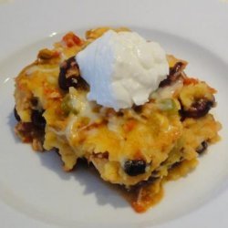 Chicken, Black Bean, and Tortilla Casserole