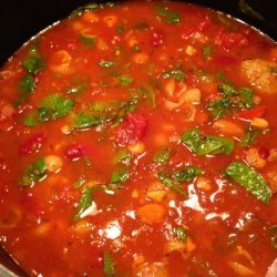 Pasta E Fagioli Soup With Ground Beef and Spinach