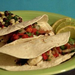 Grilled Halibut Tacos With Roasted Tomato & Tequila Salsa