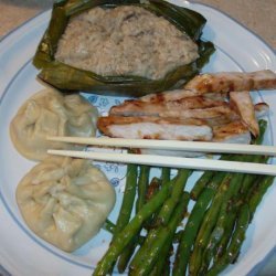 Bergy Dim Sum #9, SteamedRice Bundles with Chicken and mushrooms