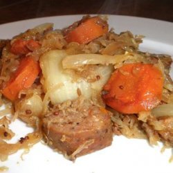 Crock Pot Sausage and Sauerkraut Dinner