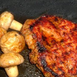 Grilled Maple Chipotle Pork Chops on Smoked Gouda Grits