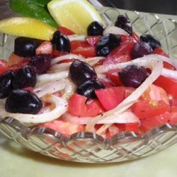 Tomato, Lemon, Green Olive & Onion Salad