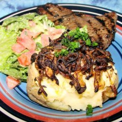 Twice-Baked Potatoes With Caramelized Shallots