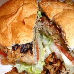 Mushroom Stuffed Grilled Pork Burgers