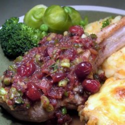 Pork Chops With Cranberry-thyme Sauce