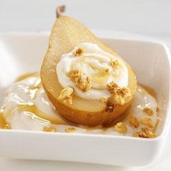 Baked Pears with Vanilla Yogurt and Granola