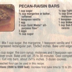 Raisin Peanut Bars