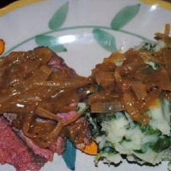 Steak with Onion Gravy