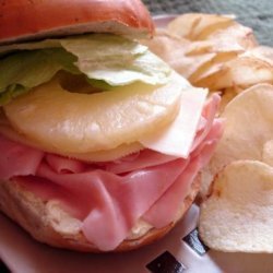 Ham and Swiss Bagels