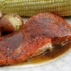 Brown Sugar Roasted Salmon With Maple-Mustard-Dill Sauce