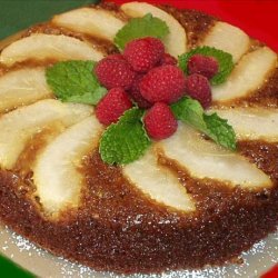 Pear Upside-Down Gingerbread Cake