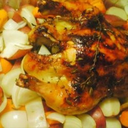 Honey, Vanilla, and Thyme Roasted Chicken