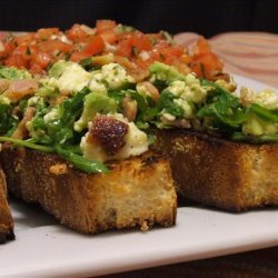 Avocado, Feta and Pancetta Bruschetta