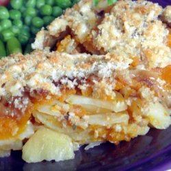 Butternut Squash and Yukon Gold Gratin with Gruyere Cheese