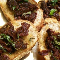 Sun-Dried Tomato and Basil Crostini