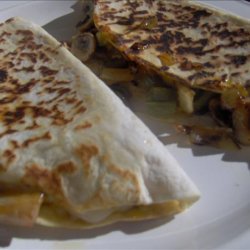 Creamy Mushroom , Pepper &  Cheese Quesadillas